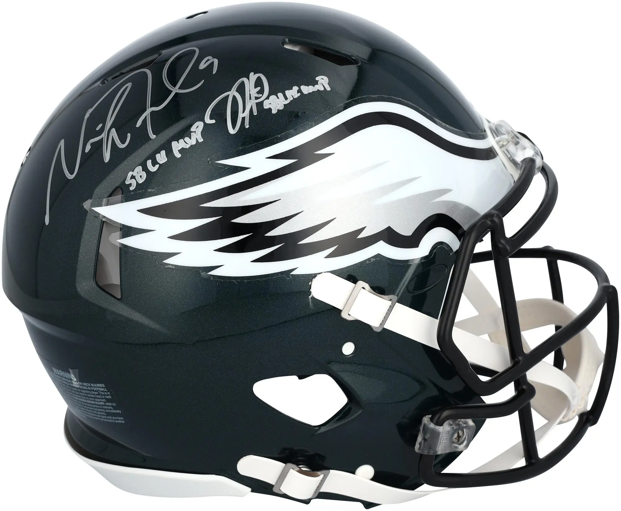 Jalen Hurts and Nick Foles Philadelphia Eagles Autographed Riddell Speed Authentic Helmet with Multiple Inscriptions - Fanatics Authentic Certified