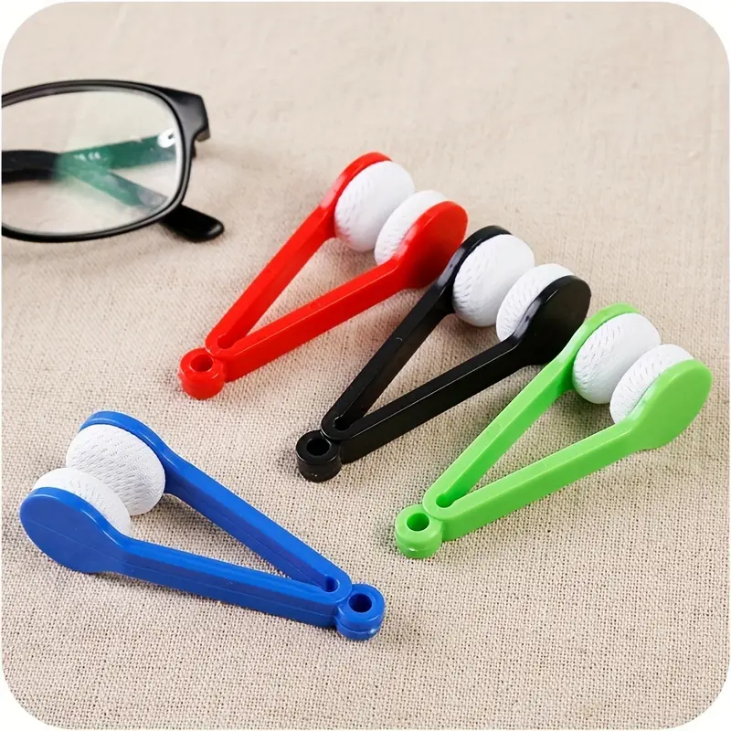 Mini Sun Glasses Eyeglass Microfiber Spectacles Cleaner Soft Brush Cleaning Tool Mini Glasses Eyeglasses Cleaning Clip Cleaning Supplies