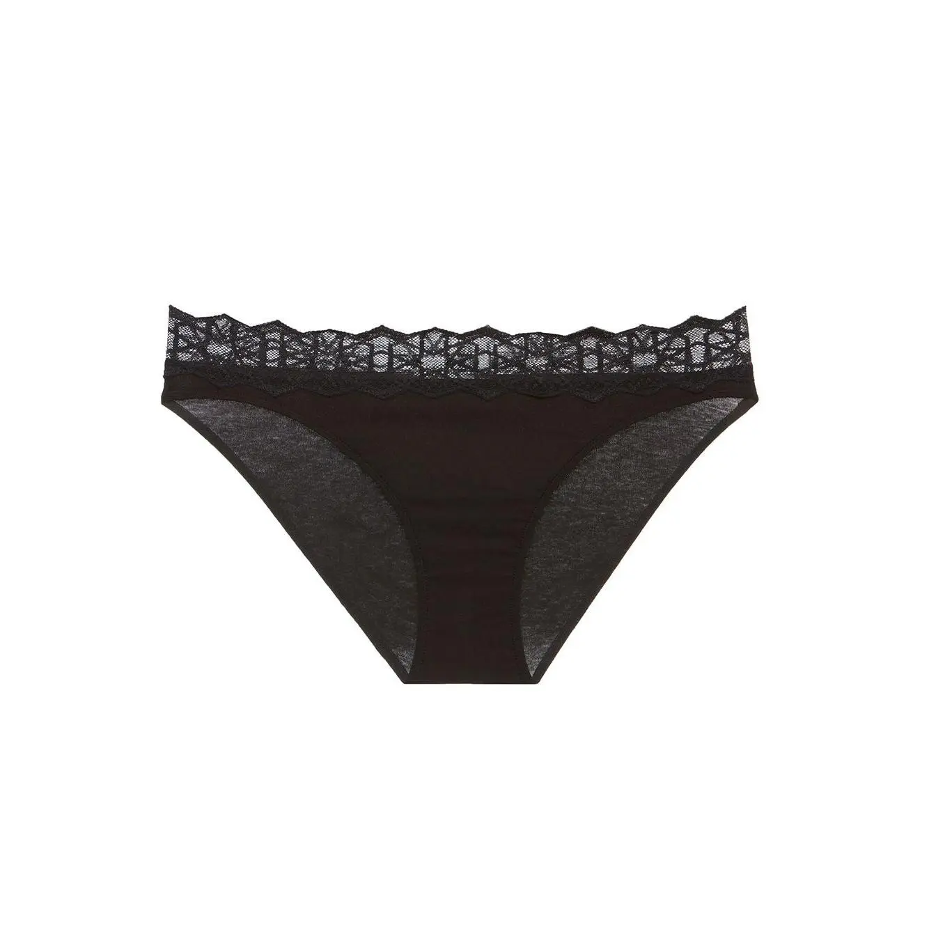 Tween Girls' Full Coverage Bikini Panties, Soft Stretch Cotton with a Comfortable Lace Trim Waistband for Ages 9-13, S