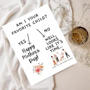 Am I Your Favorite Child?, Funny Mother's Day Card, Nursing Home Humor, Sibling Rivalry Card for Mom