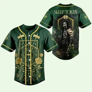 Sleep Token 2025 Baseball Jersey, Concert Tour Shirt, Limited Edition Band Jersey for Men & Women, Streetwear Button Down Unisex Top, Gift for Metalcore & Alt Rock Fans