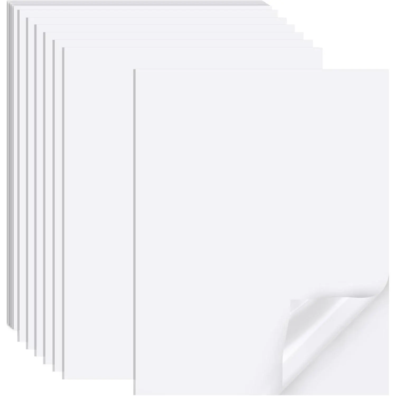 40 Sheets 8.5” x11” Matte Sticker Printer Paper for Inkjet & Laser Printers, Full Sheet Labels