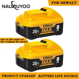 UPGRADE 8000mAh Replacement Battery for DeWalt 20V Max Battery , 21700 Battery Cell, Compatible with DCB206 DCB201 DCB203 DCB207 DCB205 DCB204, DCB180, Dewalt 20V Cordless Power Tools and Chargers