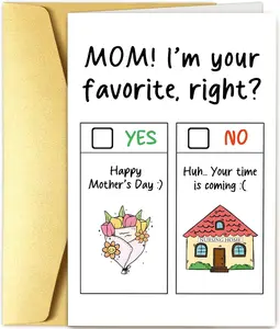 Best Mother’s Day 2026 Gifts Funny Mother's Day Card for Mom Stepmom Her, Hilarious Mothers Day Card from Daughter Stepdaughter, Humorous Mom Birthday Cards from Daughter