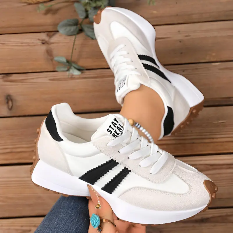 Women's All-Season Aggressive Running Shoes, Sporty Running Shoes, Elegant Fashion Casual Shoes, Round Toe Low Top Shoelace Thick Sole Outdoor Running Shoes, Sports Shoe, Running Sports Footwear, Versatile Running, Shoe For Runners