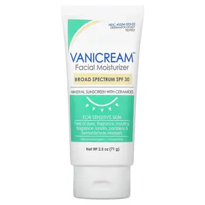 Vanicream Facial  Moisturizer, Mineral Sunscreen with Ceramides, For Sensitive Skin,  SPF 30, 2.5 oz (71 g) | HSA/FSA Eligible