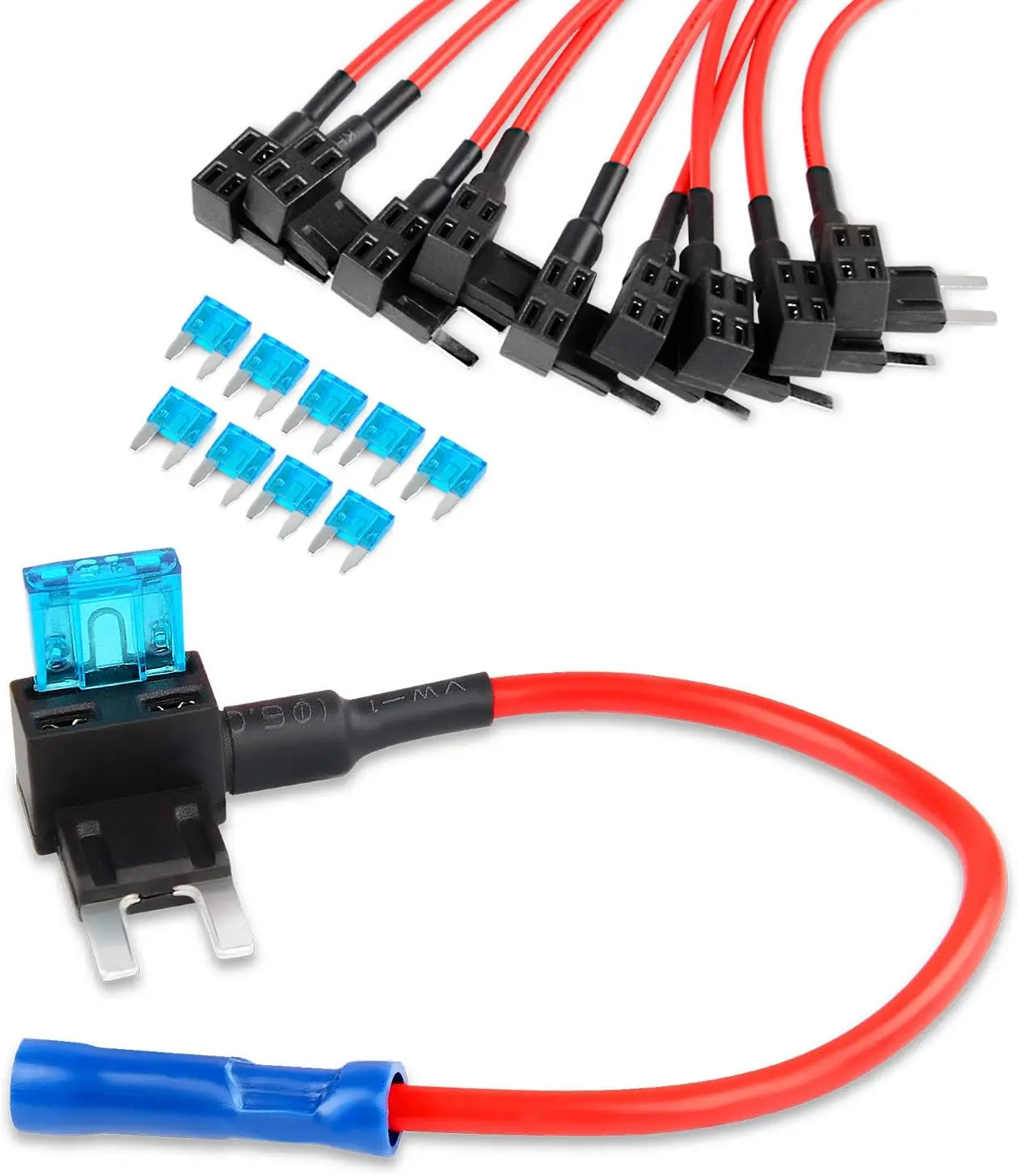 Nilight Fuse Holder Add-a-circuit Fuse TAP Adapter Mini ATM APM Blade Fuse Holder-10 Pack