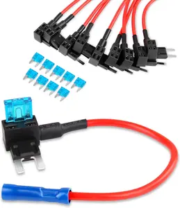 Nilight Fuse Holder Add-a-circuit Fuse TAP Adapter Mini ATM APM Blade Fuse Holder-10 Pack