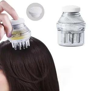 1Pc 2-in-1 Rolling Massage Comb with Applicator and Head Massage Function, Bottle-Connectable, Transparent Design, Hair Care Tools for Men and Women, Personal Care Products, Scalp Stimulator | Dual-Function Comb | Massage Tool