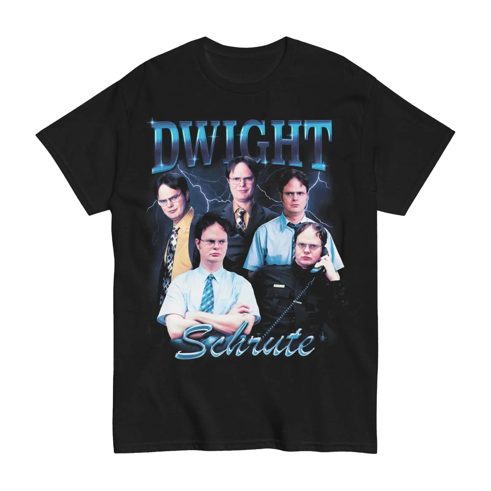 The Office Dwight Schrute Lightning Bootleg Rap T-Shirt – Vintage Comedy Fan Tee