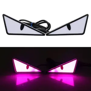 Motorcycle license plate screw light triangle devil eyes modified universal motorcycle decorative accessory lights