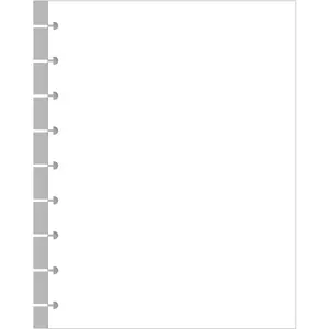 9-Disc Discbound Blank Refill Paper, Classic Size Discbound Pre-punched Happy Planners Insert, 100Sheets/200Pages Loose-Leaf Blank Paper, 100gsm White Paper, 7" x 9.25"