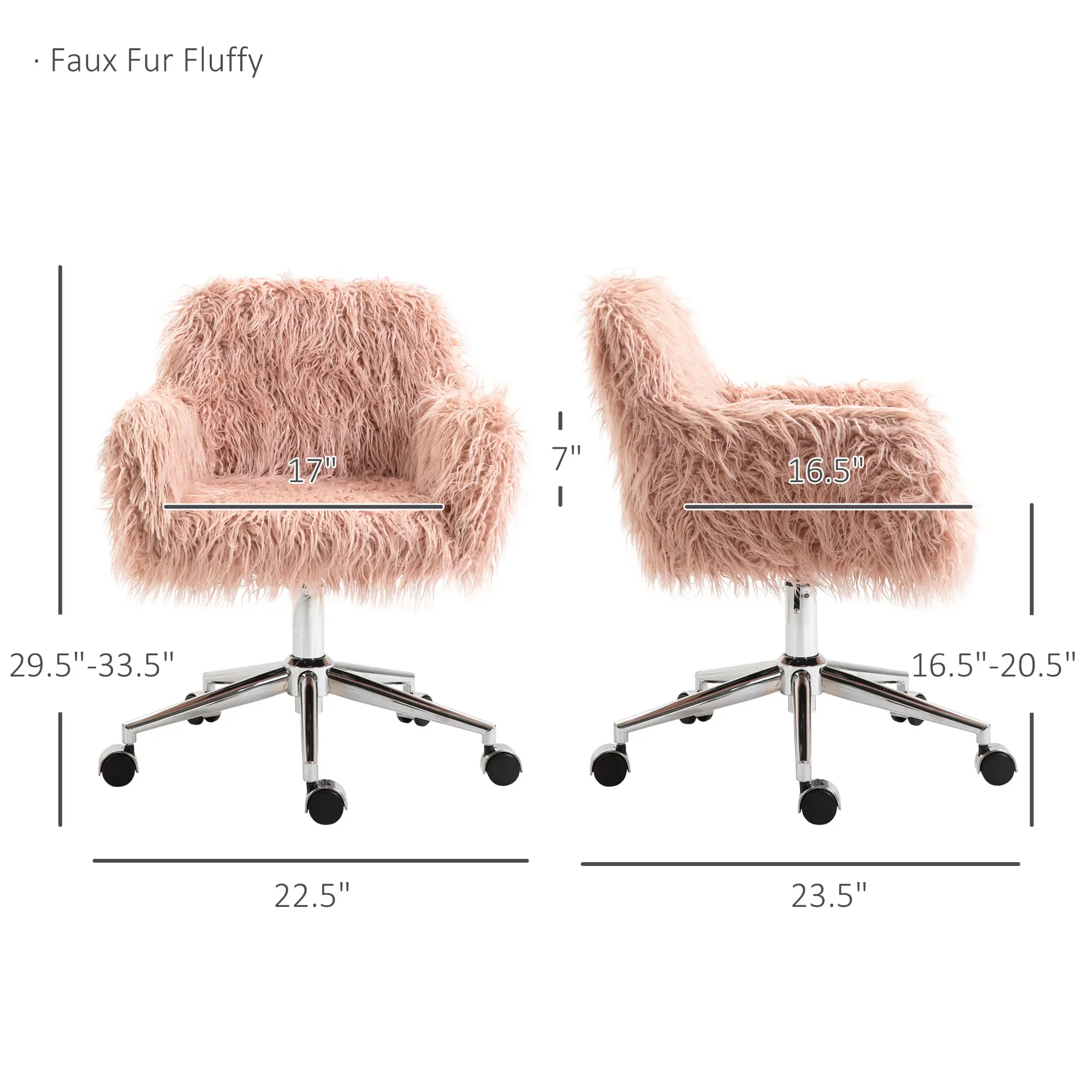 Faux Fur Fluffy, Pink