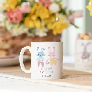 Personalised Easter gift, easter bunny, happy easter, to go with easter egg, rabbit, easter basket, egg, gift, her, child, kids