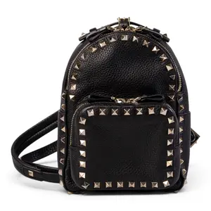 Pre-owned Valentino Leather Backpacks Black Studdded Backpack CN26050973