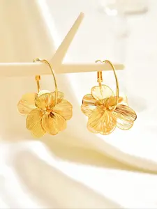 1 pair Floral Earrings for Women, High Quality Earrings, Elegant Petal Fringe Drop Earrings with High-End Gold Plating | Lightweight Dangle Ear Jewelry For Daily Wear, Gift For Friends, Family, Couples, Birthday And Holiday , Ins Style Design