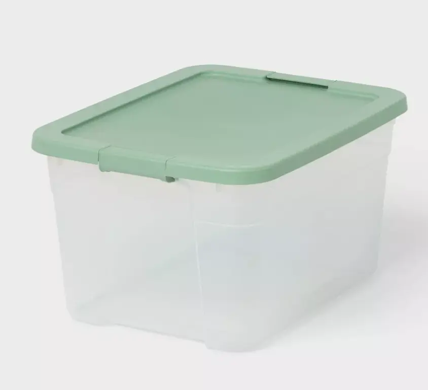 Secure Latches, Versatile Home Organizer Bin for Garage, Closet Storage Needs