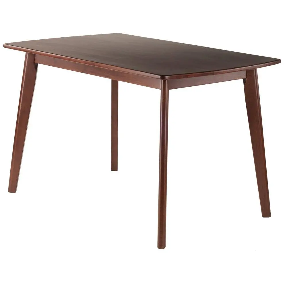 Rectangular Solid Wood Dining Table With Smooth Edges For Kitchen Or Dining