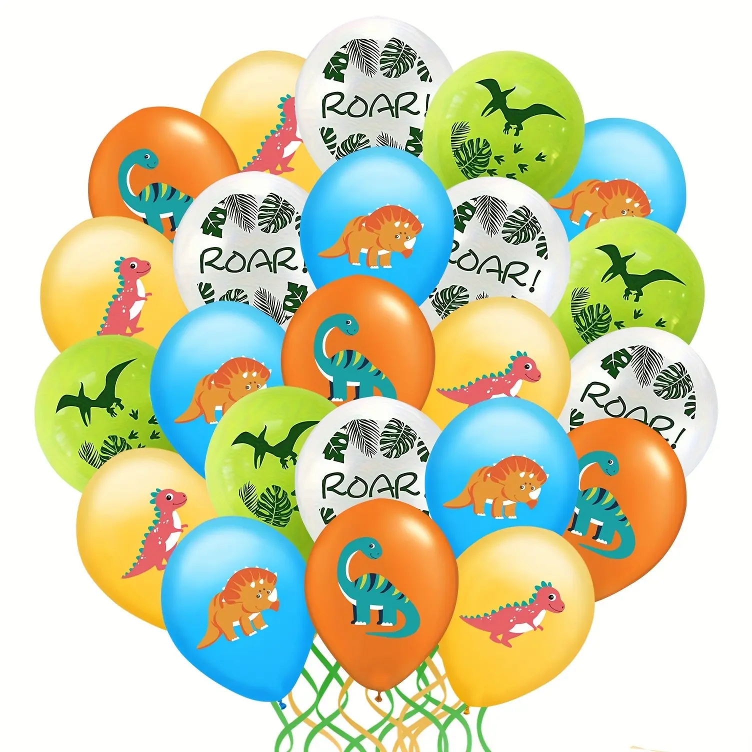 25pcs Latex Balloons Set, Blue, 12-Inch Dinosaur Theme, Perfect for Jungle Birthday Party, Graduation, Wedding, Family Photoshoot, Decor, Party Balloons Decorations
