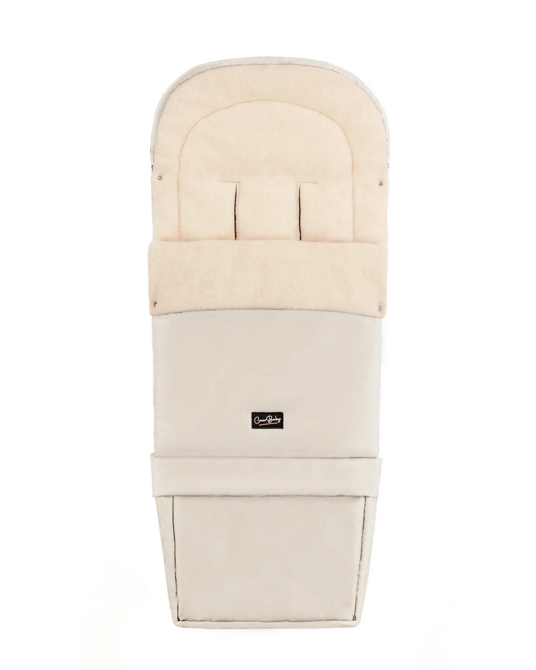 Light Beige Organic Wool Adjustable Footmuff