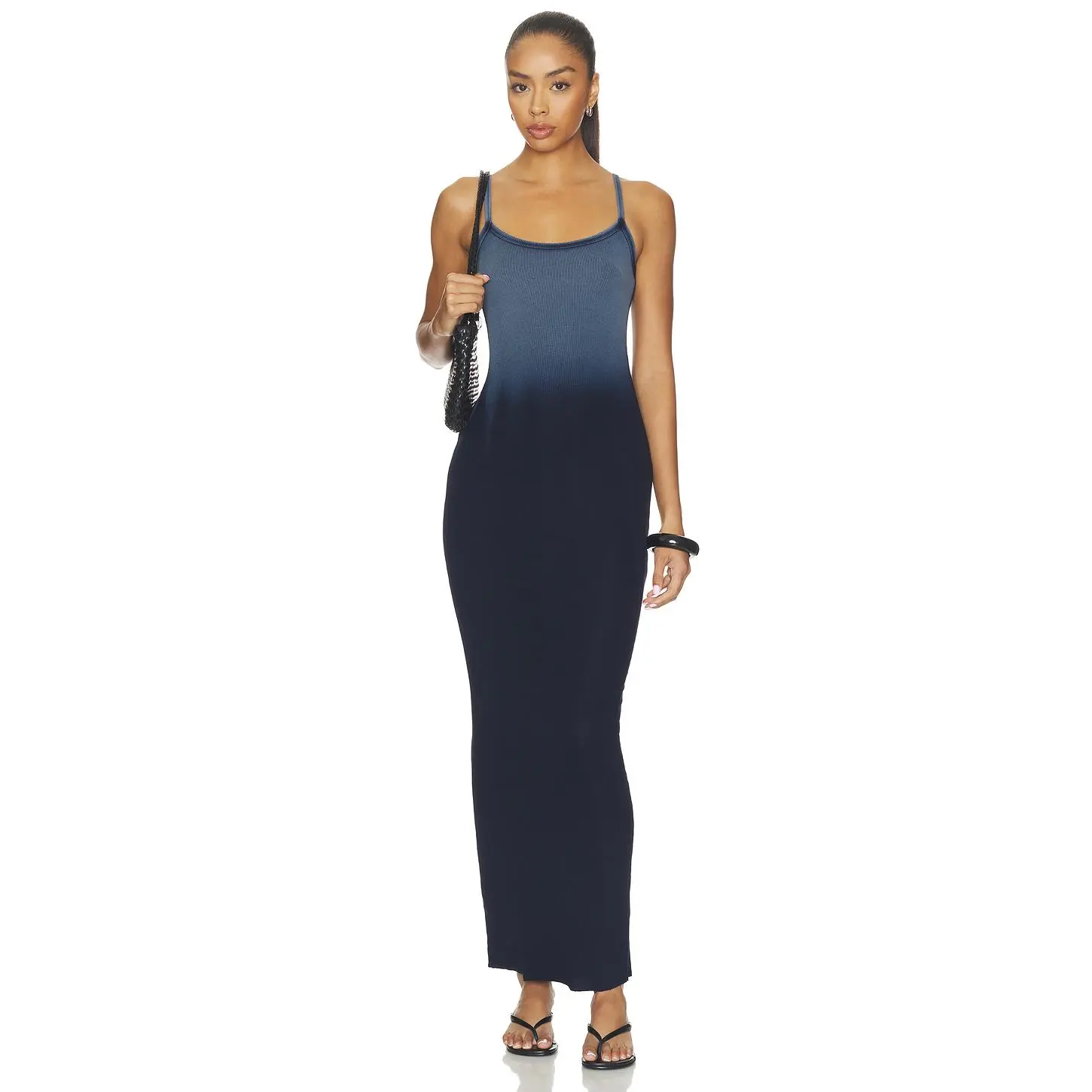 COTTON CITIZEN x REVOLVE The Verona Spaghetti Maxi Dress in Navy Cast