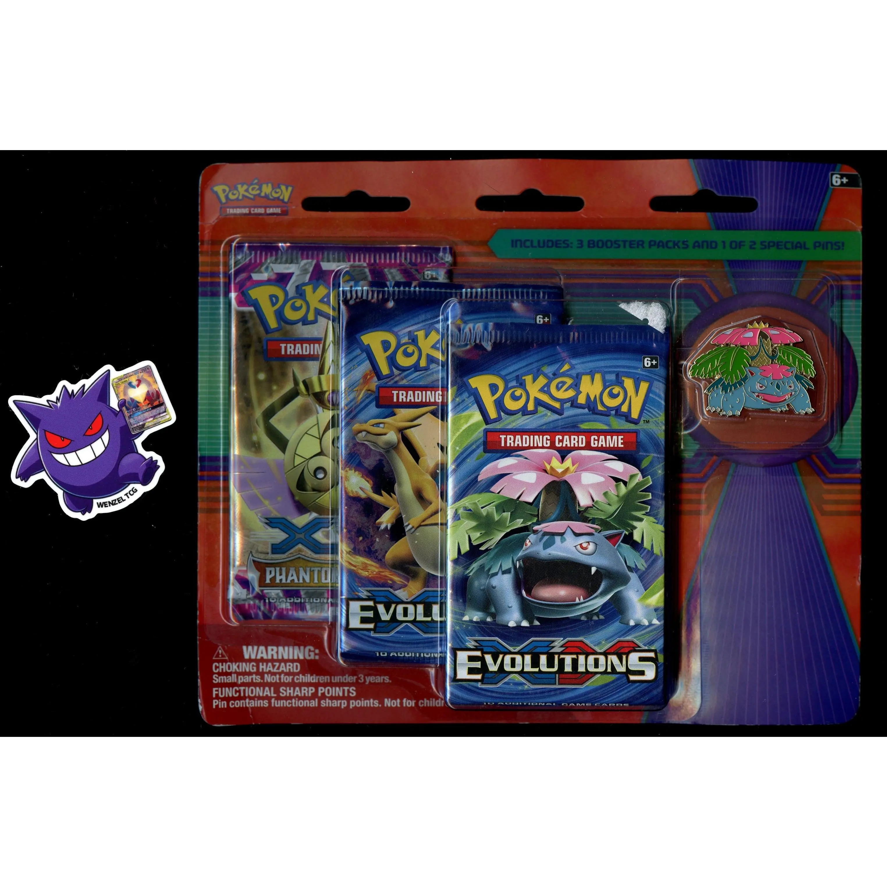 XY Evolutions Phantom Forces 3 Pack Blister (Venusaur Pin)