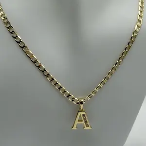 Gold Initial A Necklace - Stylish Chain Design for Everyday Wear