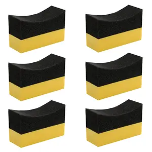 6-Pack Tire Dressing Applicator Pads – Sponge Applicators for Tire Shine, Car Glass, Paint, and Detailing