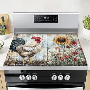 1pc Stove Top Cover, Designed to Protect It from Heat And Scratches, Featuring Anti-Slip Properties. Suitable for Electric Stoves, Induction Cookers, Glass Ceramic Stoves, As Well As Mats for Washing Machines, Dryers, Coffee Machines