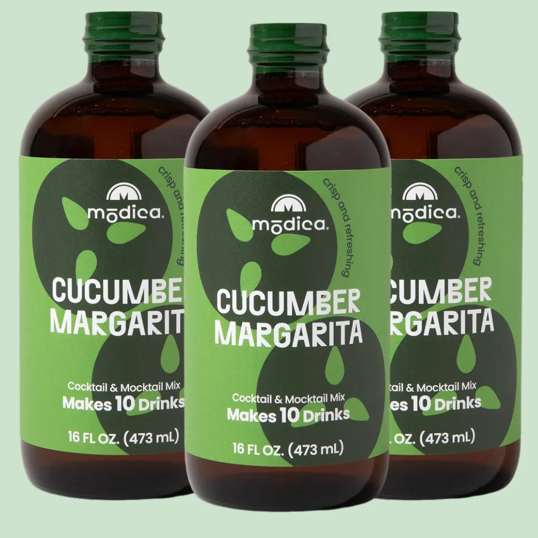 Cucumber Margarita Mix 3 Pack Bundle- Makes 30 Cocktails or Mocktails