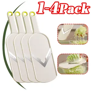 1-2-3-4 Japanese Style Beige Cabbage Slicer, Multifunctional Cabbage Slicer, Lemon Cucumber Vegetable Salad Slicer, Plastic Kitchen Utensils & Gadgets, Kitchenware, Cabbage Cutting Shredder, Fruit Vegetable Slicer, Vegetable Slicer Dicer, Vegetable Grater