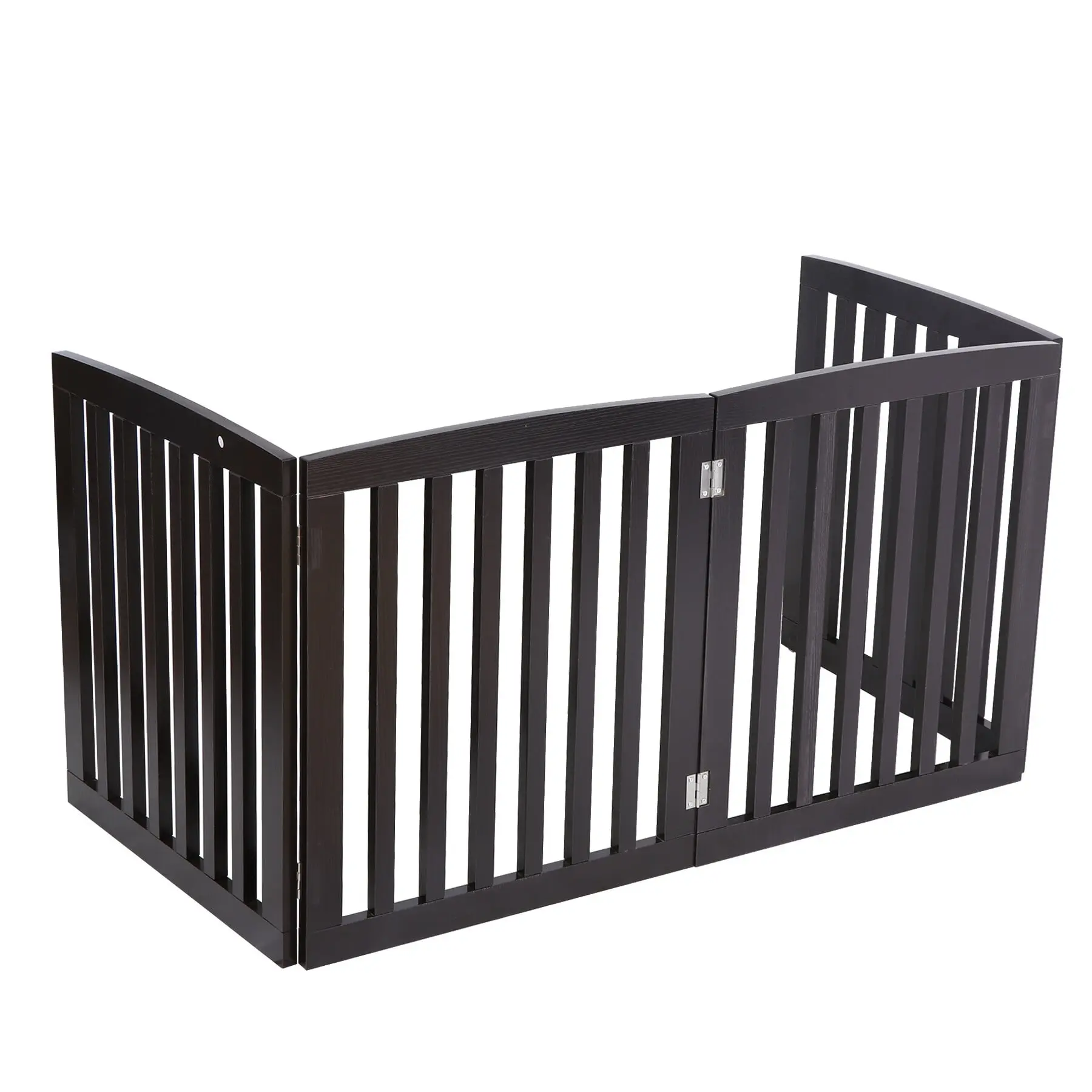Indoor Brown 4-Panel Wood Foldable Dog Pet Gate Fence - Lightweight Solid MDF, 24 x 20.5 x 0.6 inches, 19.6 lbs, Freestanding Folding Frame, Simple Look, Comes Completely Assembled, Easy to Move Entryway Playpen,back to school,back to school haul
