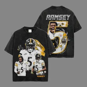 Game Day Outfit Jalen Ramsey 5 Steelers Acid Washed Lightweight 100_ Cotton T-Shirt, The As Advertised T-Shirt, The Steelers Nation Shirt, Sunday Football Shirt, Game Day Shirt