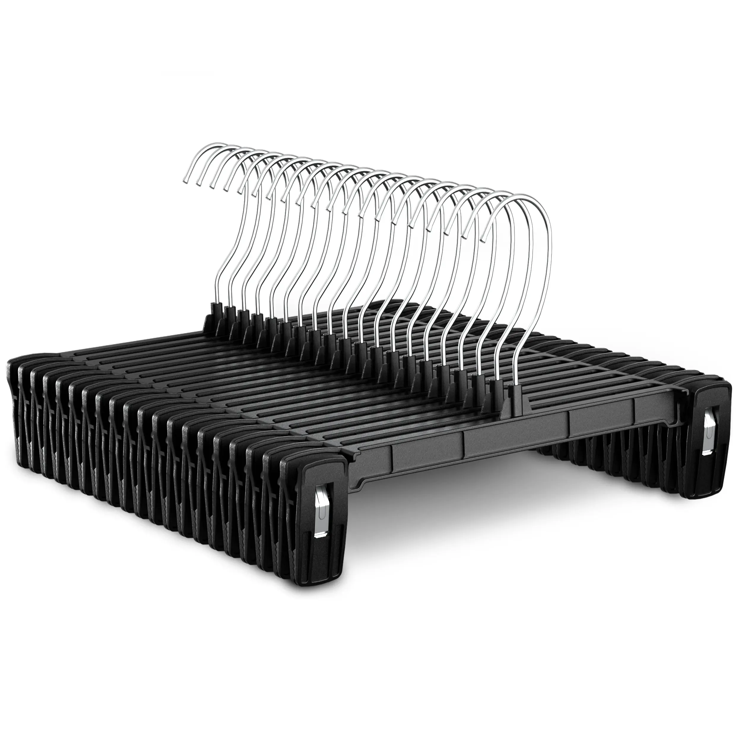 Utopia Home 30-Pack Durable Lightweight Plastic Storage Hangers - Clothes Hanger Clips, 360° Rotating Swivel Hook, Garment Organizer for Skirts, Pants Utopia Home 30-Pack Durable Lightweight Plastic Storage Hangers - Clothes Hanger Clips, 360° Rotating Swivel Hook, Garment Organizer for Skirts, Pants