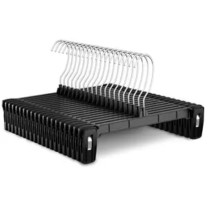 Utopia Home Skirt Hangers – 30-Pack Plastic Clip Hangers with 360° Swivel Hook, Ideal for Organizing Skirts, Pants, and Jeans in Your Closet