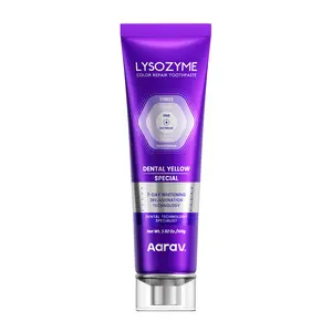 Aarav Lysozyme Purple Whitening Toothpaste 100g-InstantStain Removal & Color Repair for Teeth Brightening Alcohol-Free Formula toothpaste whitening