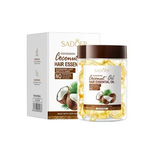 SADOER Nourishing Coconut Hair Oil — made with 100% natural coconut oil and no irritating additives. Specifically designed for dry, frizzy hair, it can be used on damp or dry hair to effectively improve dryness and split ends. Repair Glossy