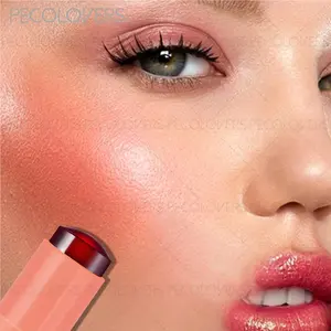 Dual Use Jelly Blush Stick,Waterproof, Lips & Cheeks,Brightening,Hydrating,Moisturizing Gloss Makeup Sticks