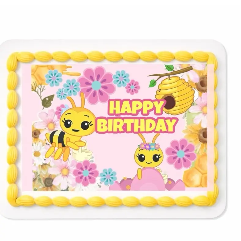 Edible paper print for decorating cakes or jellies, ideal for birthday parties, 8.5x11 inch
