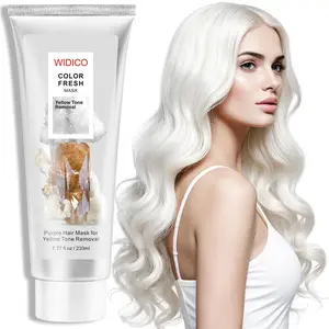 230ml, silver anti-yellowing and color-enhancing hair mask, anti-yellowing, remove yellow hair, repair dry, broken, split and damaged hair, quickly restore color, long-lasting without fading, plant-based formula, non-irritating, Recovery Hair Mask
