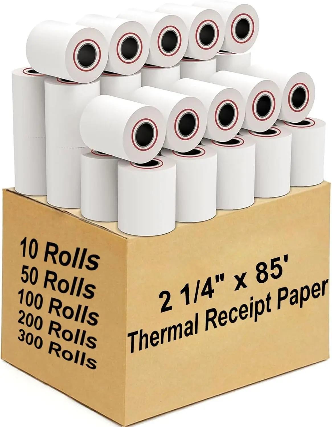 2 1/4" x 85' Thermal Paper, Receipt Rolls, Thermal Cash Register POS Paper fit All POS/Cash Registers (50 Rolls)