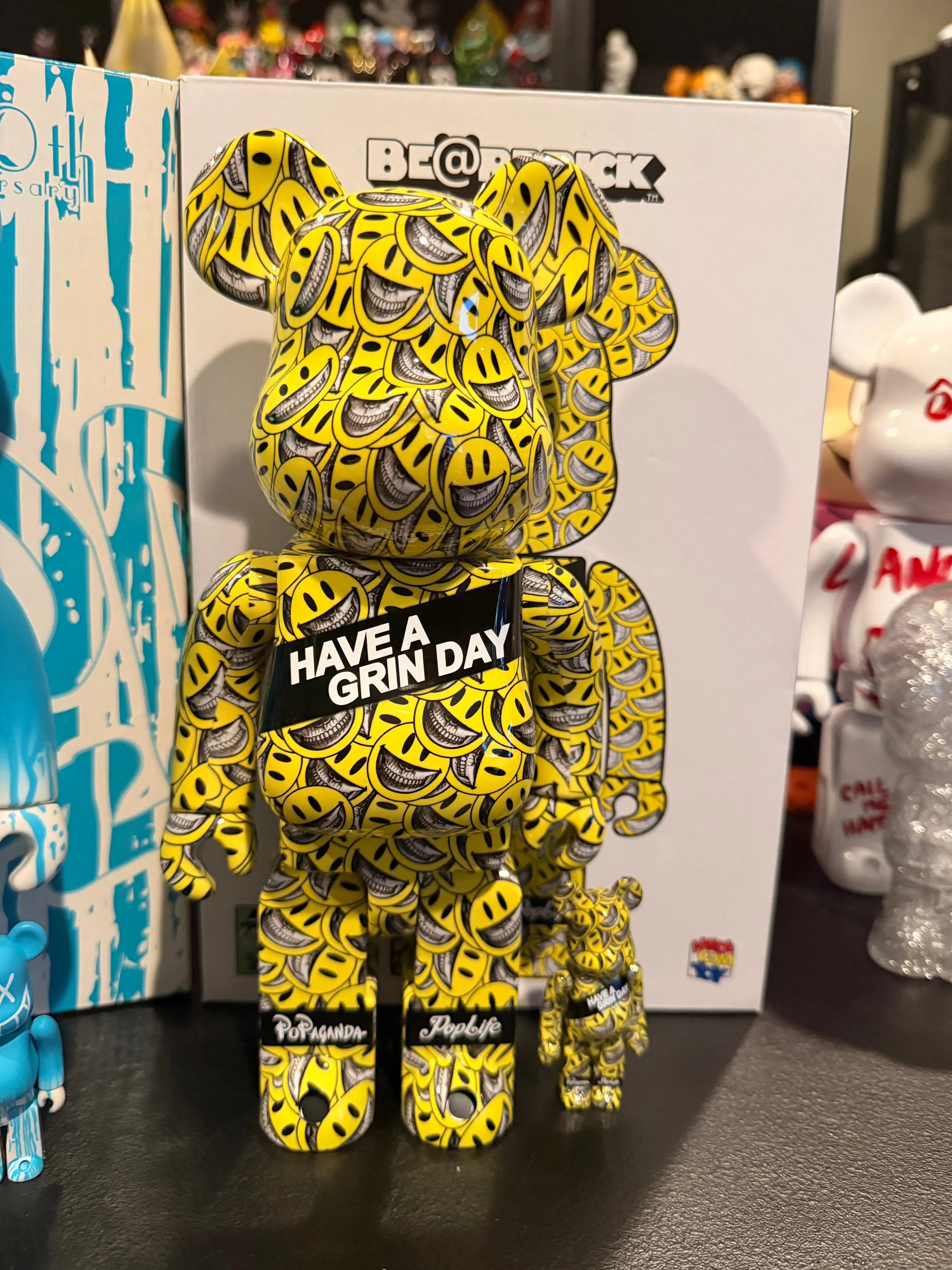 Bearbrick Ron English Have a grin day 400/100 Set