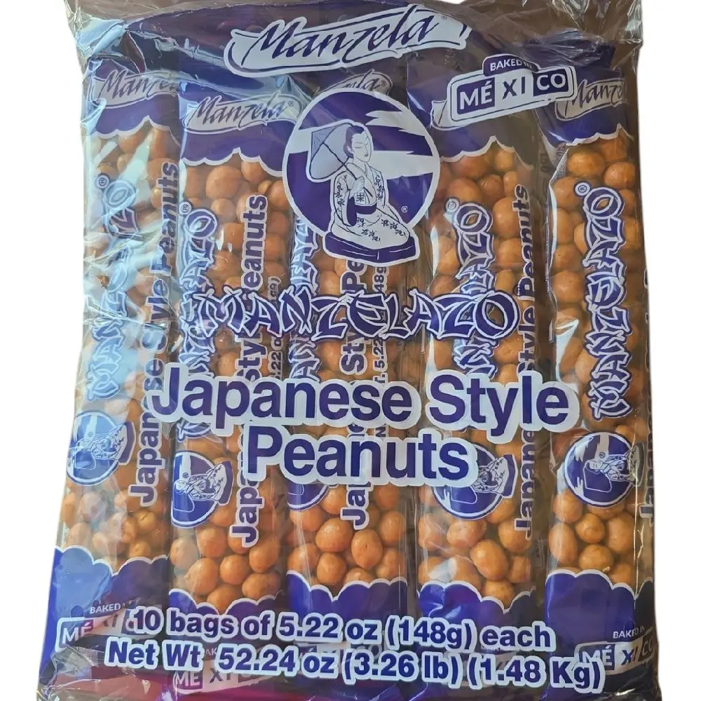 Manzela Japanese Style Peanuts 10 Bags of 5.22 oz (148g) - Sweet Snack Manzela Japanese Style Peanuts 10 Bags of 5.22 oz (148g) - Sweet Snack