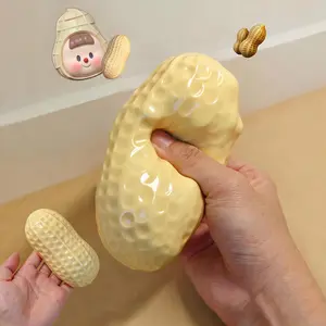 Crunchy Peanut Squishy & Corn Squishy Toy, Crispy ASMR Squeeze Fidget Stress Ball, Soft Sensory Fake Food Desk Toy, 1pc