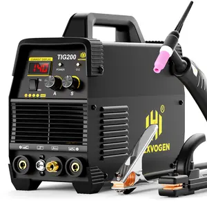 HZXVOGEN TIG200 200A TIG Welder, HF TIG/Stick 2 in 1 Welder Machine with Post Gas, 110V 220V Dual Voltage IGBT Inverter TIG Welding Machine