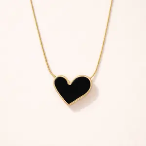 Heart necklace stainless steel #2