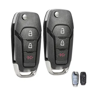 2x For Ford F-150 F-250 F-350 Flip Remote Car Key Fob Shell Case Cover 2015 2016 2017 2018 2019 2020 Fit N5F-A08TDA