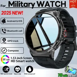 2026 New Military GPS V69 Smart Watch Men 1.85 inch 710 mAh Heart Rate GPS Sports IP68 Waterproof Bluetooth Talk  Smartwatch Man