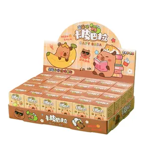 New Kapibara 24 Box Figure Keychain Blind Bag Toy, Cartoon River Turtle Figurine Small Ornament, Collectible Dolls & Playsets Limited Edition Box