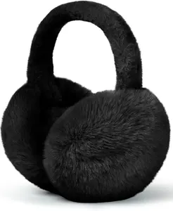 Buauty Winter Ear Muffs for Women & Men Soft Faux Fur Earmuffs with Velvet Lining Cold Weather Ear Warmers for Outdoor Activities & Daily Wear Soft Fleece Lining Foldable Design winter coldproof windproof